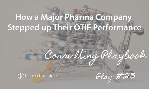 Consulting Playbook:  State-of-the-Art Techniques to fix Supply Chain in Pharmaceuticals