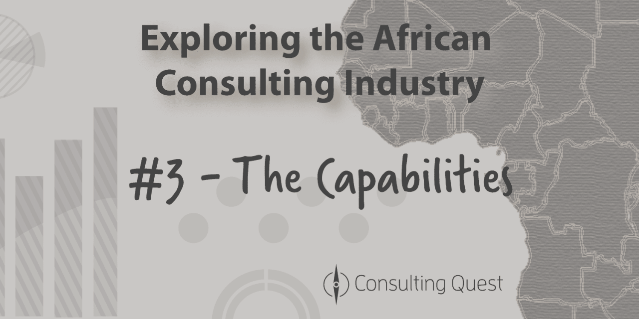The African Consulting Market is focused on Strategy and Human Capital