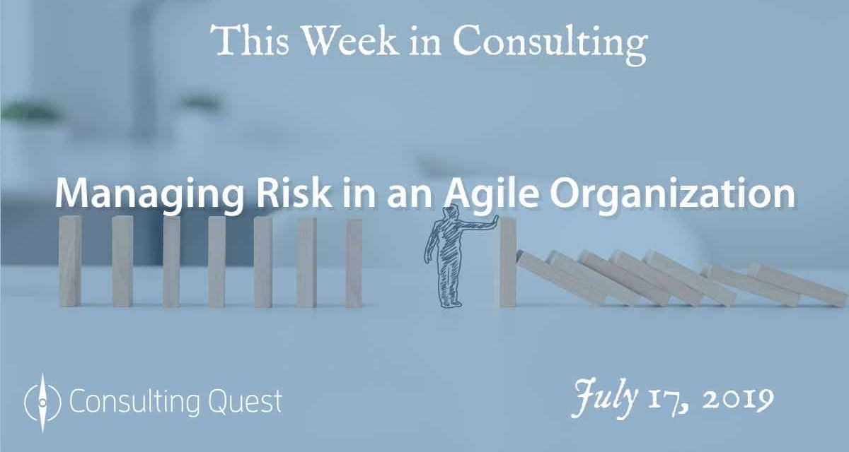 This Week in Consulting: Managing Risk in an Agile Organization